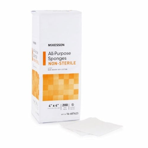 McKesson, Nonwoven Sponge 4 X 4 Inch 4-Ply NonSterile 16-607623, 1 Pack McKesson