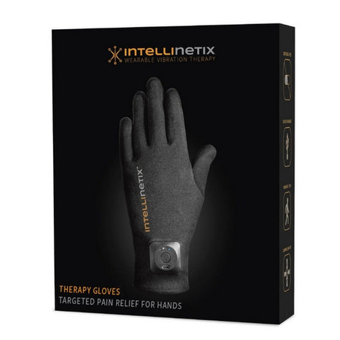 Brownmed, Vibration Therapy Glove Intellinetix  Full Finger Large Wrist Length Hand Specific Pair Cotton, 1 Pair Brownmed