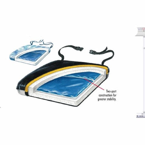Skil-Care, Seat Cushion Thin-Line 18 W X 16 D X 1-1/2 H Inch Gel, 1 Each Skil-Care
