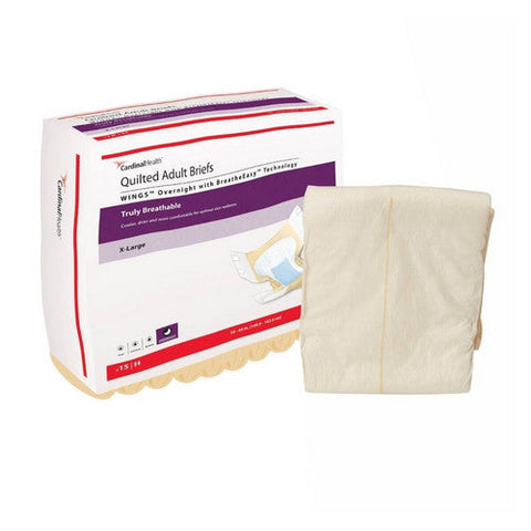 Cardinal, Unisex Adult Incontinence Brief Overnight Quilted X-Large Disposable, Count of 1 Cardinal