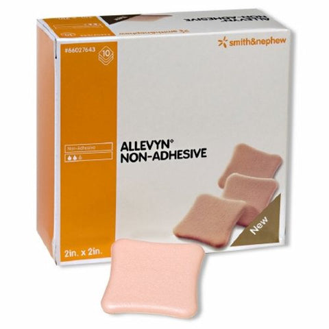 Smith & Nephew, Foam Dressing Allevyn 2 X 2 Inch Square Non-Adhesive without Border Sterile, Count of 60 Smith & Nephew
