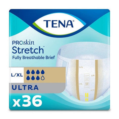 Tena, Unisex Adult Incontinence Brief, Pack Of 36 Tena