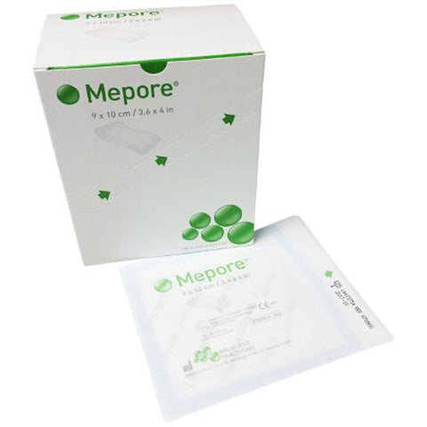 Molnlycke, Adhesive Dressing Mepore  3-3/5 X 4 Inch NonWoven Spunlace Polyester Rectangle White Sterile, Case Of 8 Molnlycke
