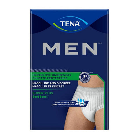 Tena, Male Adult Absorbent Underwear TENA  Men Super Plus Pull On with Tear Away Seams Medium / Large Disp, Case Of 4 Tena