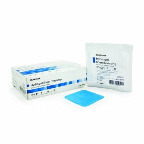 McKesson, Hydrogel Dressing McKesson 2 X 2 Inch Square Sterile, Box Of 10 McKesson