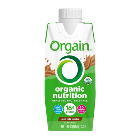 Orgain, Oral Supplement Orgain  Organic Nutritional Shake Iced CafÃ© Mocha Flavor 14 oz. Container Carton Rea, Count of 12 Orgain