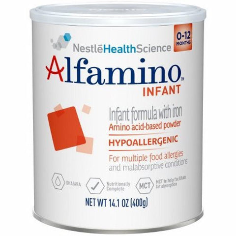 Nestle Healthcare Nutrition, Amino Acid Based Infant Formula with Iron Alfamino  14.1 oz. Can Powder, Count of 6 Nestle Healthcare Nutrition