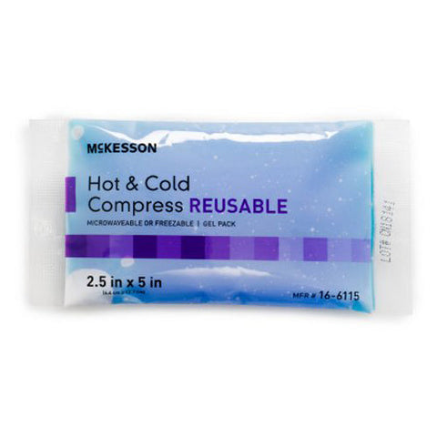 McKesson, Hot / Cold Pack McKesson General Purpose X-Small 2-1/2 X 5 Inch Gel Reusable, 1 Each McKesson