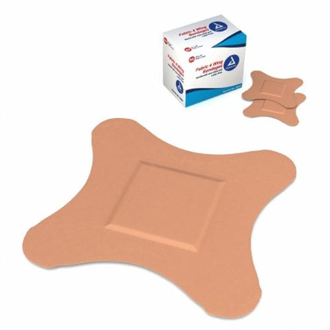 Dynarex, Adhesive Strip Dynarex 3 X 3 Inch Fabric 4-Wing Tan Sterile, Box Of 50 Dynarex