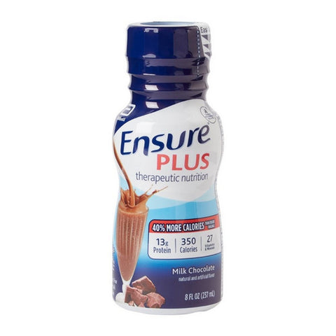 Abbott Nutrition, Oral Supplement Ensure  Plus Chocolate Flavor 8 oz. Container Bottle Ready to Use, Count of 24 Abbott Nutrition