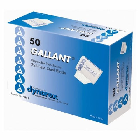 Dynarex, Surgical Prep Razor Gallant  Single Blade Disposable, Box Of 50 Dynarex
