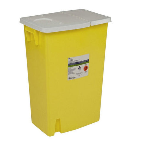 Cardinal, Chemotherapy Waste Container Yellow Base 26 H X 18-1/4 W X 12-3/4 D Inch, Count of 5 Cardinal