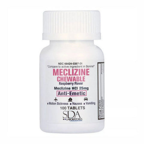 SDA Labs, Meclizine HCL, 25 mg, 100 Chewable Tabs SDA Labs