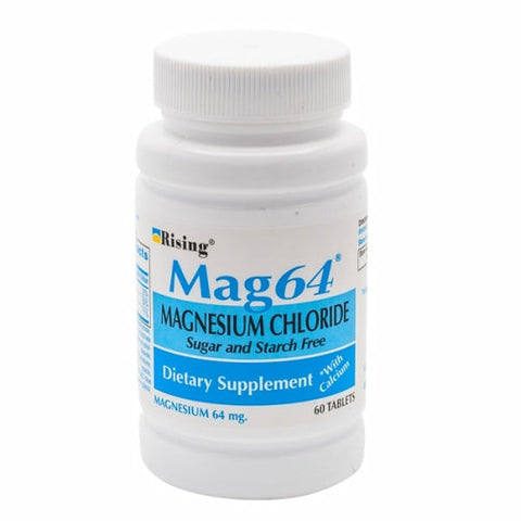 Rising Pharmaceuticals, Mag64 Magnesium Chloride with Calcium, 60 Tabs Rising Pharmaceuticals