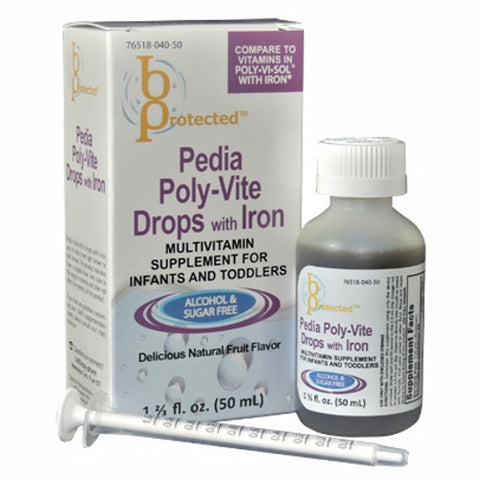 B Protected, Pedia Poly-Vite with Iron Drops, 50 ml B Protected