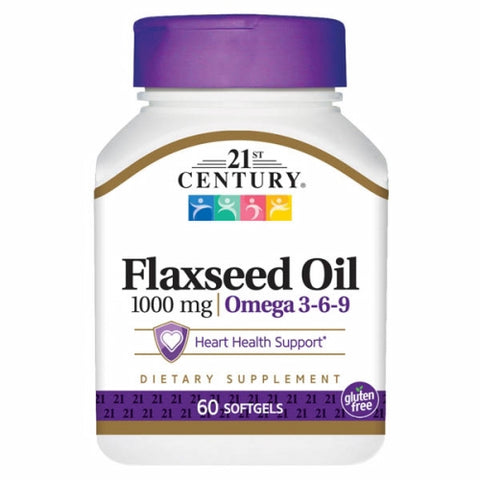21st Century, Flaxseed Oil, 1000 mg, 60 Softgels 21st Century
