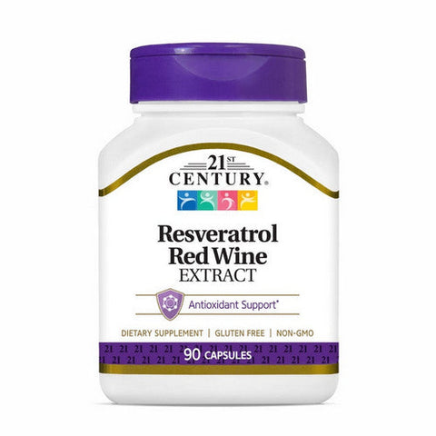 21st Century, Resveratrol Red Wine Extract, 90 Tabs 21st Century