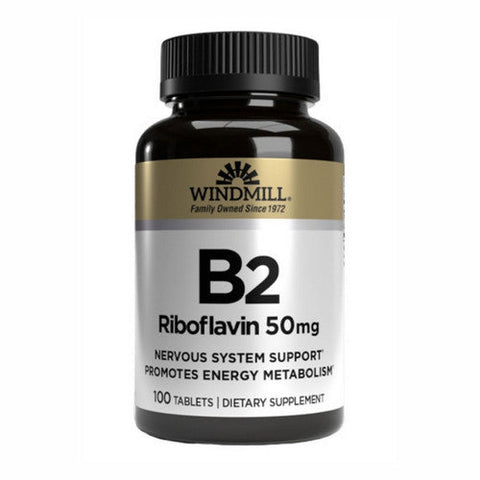 Windmill Health, Vitamin B2, 50 Mg, 100 Tabs Windmill Health