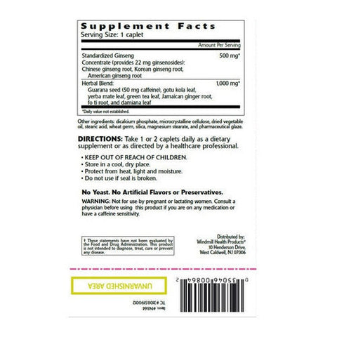 Hi-Ener-G, Hi-Ener-G Extended Release, 500 mg, 20 Caplets Hi-Ener-G