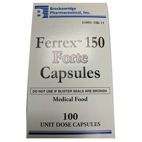 Breckenridge, Ferrex 150 Forte Capsules, 100 Count Breckenridge