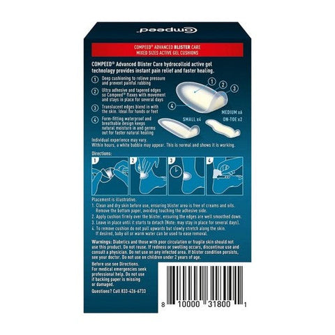 Compeed, Advanced Blister Care Cushions Mixed Sizes, 12 Each