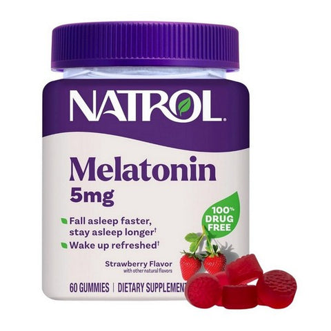 Natrol, Melatonin Gummies Strawberry, 60 Count Natrol