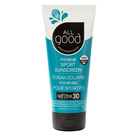 All Good, Sport Sunscreen Lotion Water Resistant SPF 30, 3 Oz All Good