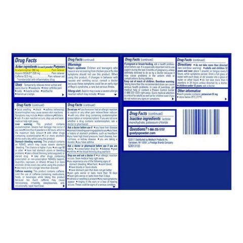 Goody's, Goody's Headache Powders Extra Strength, 6 Each Goody's