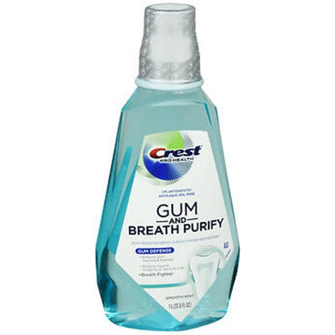 Crest, Pro-Health Gum and Breath Purify Oral Rinse Smooth Mint, 33.8 Oz Crest