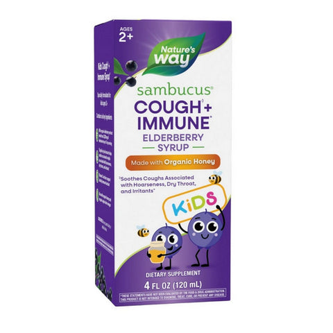 Sambucus Kids Cough + Immune Elderberry Syrup 4 Oz by Nature's Way