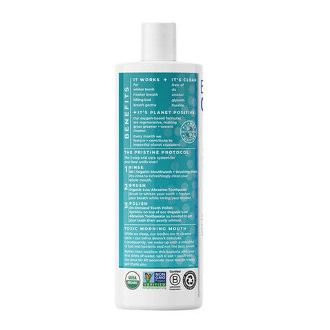 Essential Oxygen, BR Organic Mouthwash Brushing Rinse Peppermint, 16 Oz