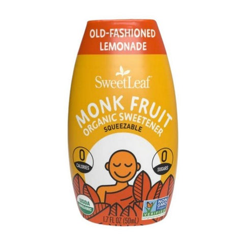 Sweetleaf Stevia, Organic Monk Fruit Sweetener Squeezable Old Fashioned Lemonade, 1.7 Oz Sweetleaf Stevia