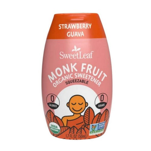 Sweetleaf Stevia, Organic Monk Fruit Strawberry Guava Water Enhancer, 1.7 Oz