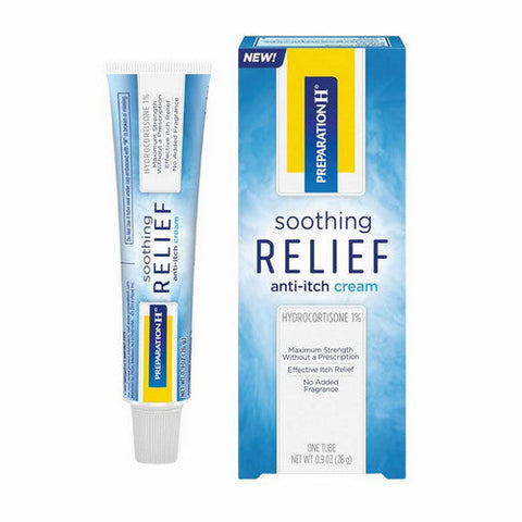 Preparation H, Hydrocortisone 1% Soothing Relief Anti-Itch Cream, 0.9 Oz Preparation H