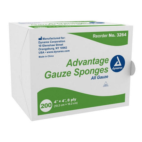 Dynarex, Gauze Sponge 4 X 4 Inch 8-Ply NonSterile 3264, 1 Pack Dynarex