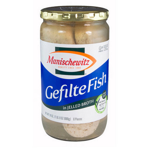 Manischewitz, Gefilte Fish In Jelled Broth, 24 Oz(Case Of 6) Manischewitz