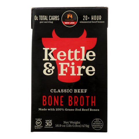 Kettle And Fire, Gluten Free Grass Fed Bone Broth Beef, 16.9 Oz(Case Of 6) Kettle And Fire