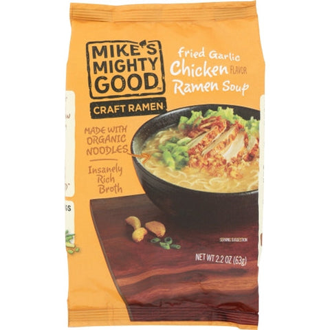 Mike's Mighty Good, Organic Fried Garlic Chicken Ramen, 2.2 Oz(Case Of 7) Mike's Mighty Good