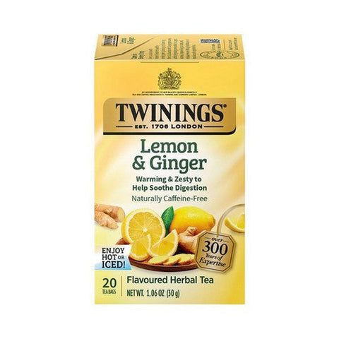 Twinings, Herbal Tea Lemon And Ginger, 20 Bags(Case Of 6) Twinings