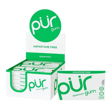 The Pur Company, Pur Spearmint Gum, 9 Count(Case Of 12) The Pur Company