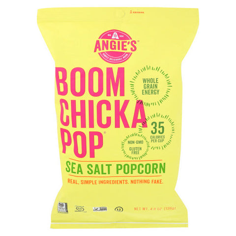 Angie's, Boomchickapop Sea Salt Popcorn, 4.8 Oz(Case Of 12) Angie's