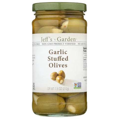 Jeff's GardenPatak, Garlic Stuffed Olives, 7.5 Oz(Case Of 6) Jeff's GardenPatak