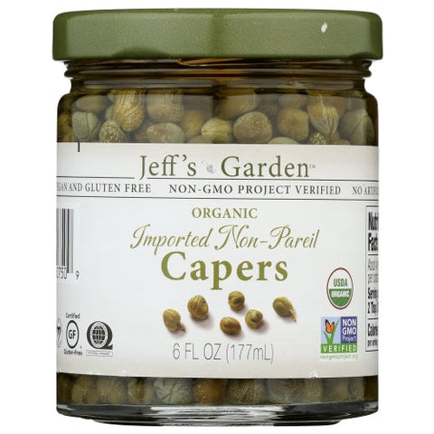 Jeff's GardenPatak, Organic Imported Non Pareil Capers, 6 Oz(Case Of 6) Jeff's GardenPatak