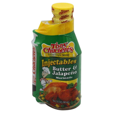 Tony Chachere's, Butter And Jalapeno With Injector, 17 Oz(Case Of 6) Tony Chachere's