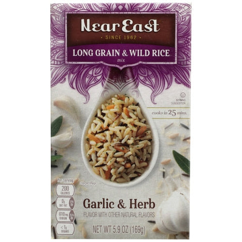 Near East, Garlic And Herb Long Grain And Wild Rice, 5.9 Oz(Case Of 12) Near East
