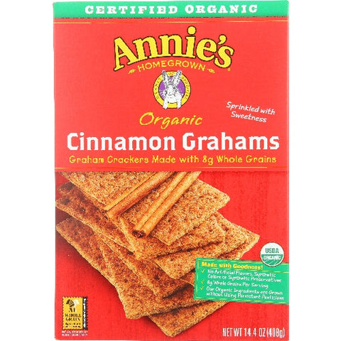 Annie's Homegrown, Organic Cinnamon Graham Cracker, 14.4 Oz(Case Of 12) Annie's Homegrown