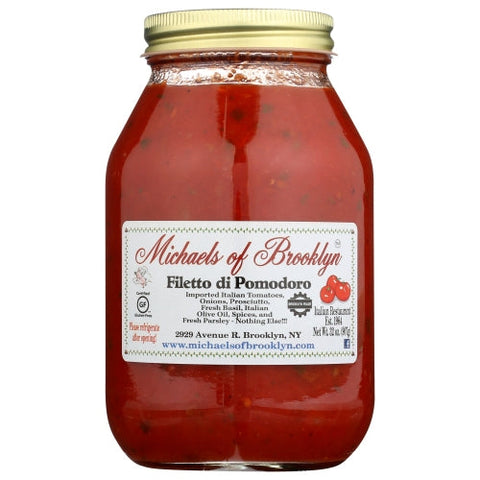 Michaels Of Brooklyn, Sauce Filto De Pmodoro Gf, Case of 6 X 32 Oz Michaels Of Brooklyn