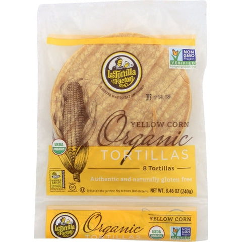 La Tortilla Factory, Tortilla Corn Yllw 8Ct Org, 8.46 Oz(Case Of 10) La Tortilla Factory