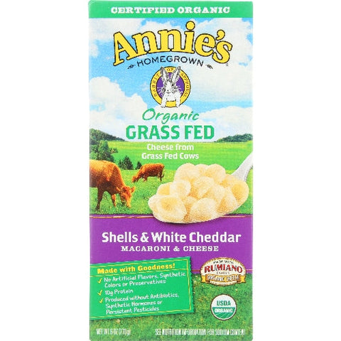 Annie's Homegrown, Organic Shells White Cheddar Macaroni Cheese, 6 Oz(Case Of 12) Annie's Homegrown