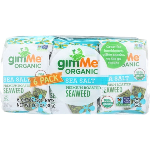 Gimme, Seaweed Rstd Sslt Org, Case of 8 X 1.02 Oz Gimme